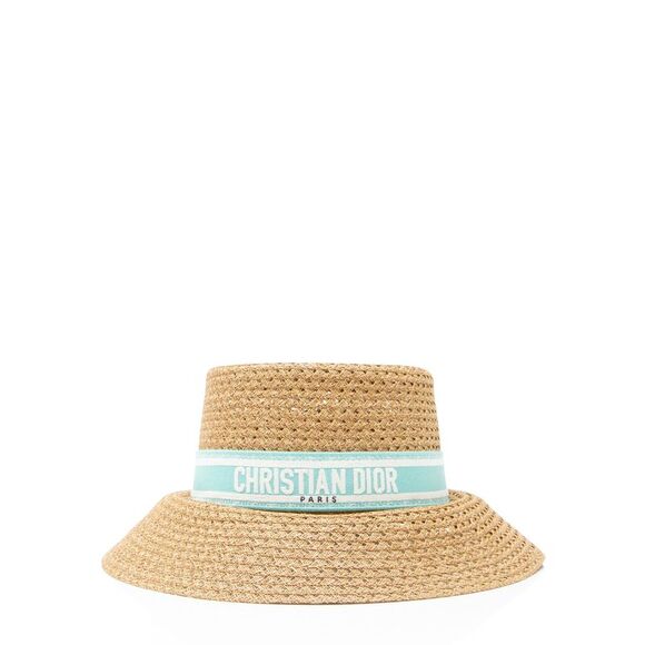 Dior Straw D-Bobby Large Brim Hat - Size 58 - Picture 1 of 5